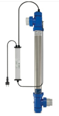 0181397 Blue Lagoon UV-C desinfectie-unit RVS 316L 63 mm x 1 1/2" lijmmof x binnendraad 2bar type UV-C Tech 40 Watt