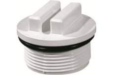 stop met schroefdraad 1 1/2" met O-ring, donkergrijs